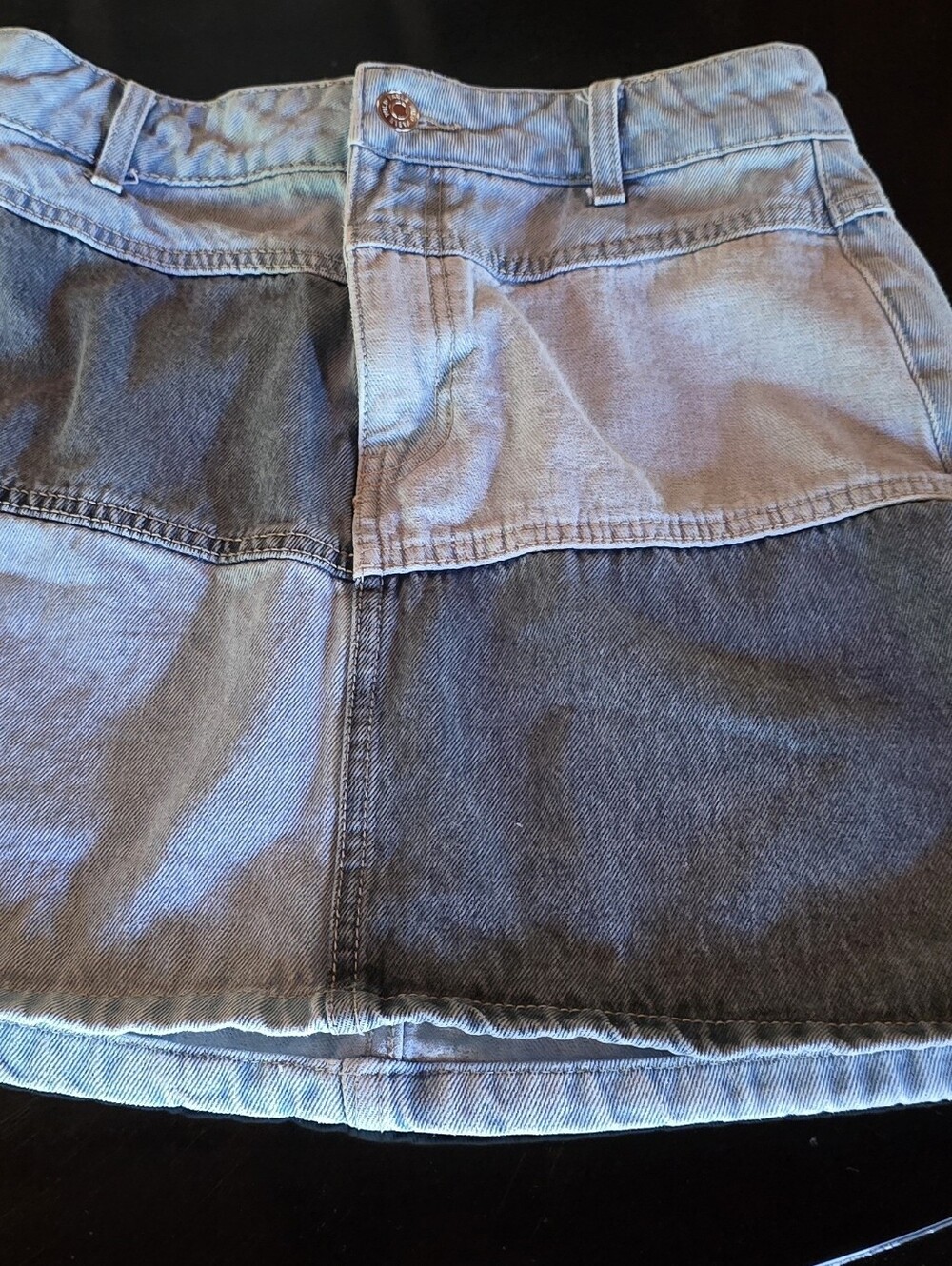 Wild Fable mini patchwork jean skirt 70's Vibe